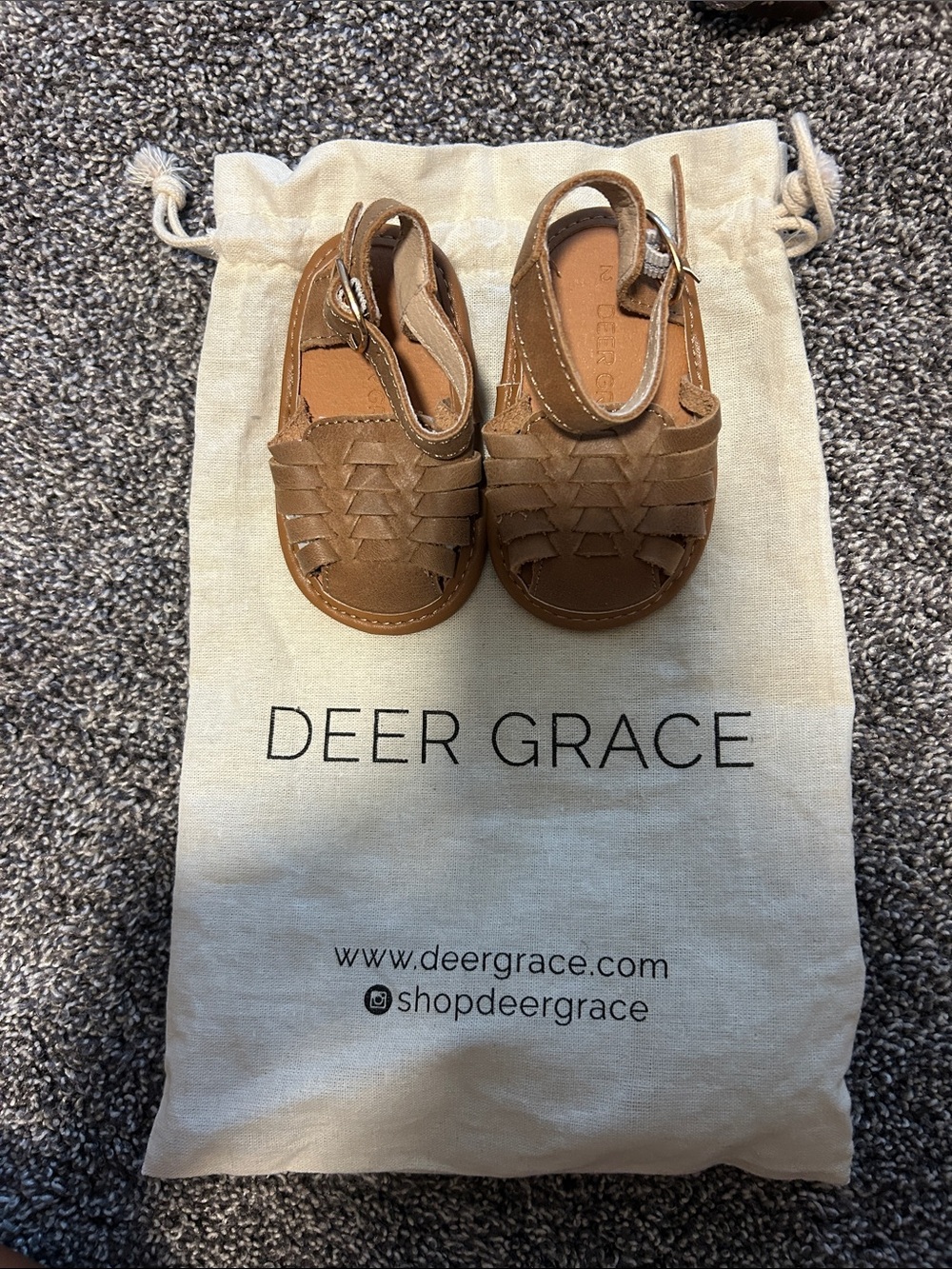 New Deer grace baby Leather Sandals